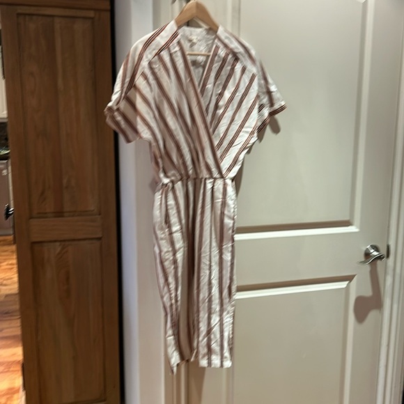 Maje Pieni Striped V-Neck Twill Jumpsuit ( 38 ) 6 - Picture 2 of 15